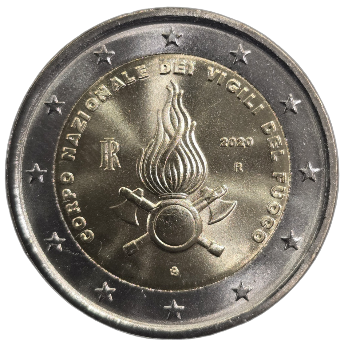 2 euros conmemorativa Corpo Nazionale dei Vigili del Fuoco